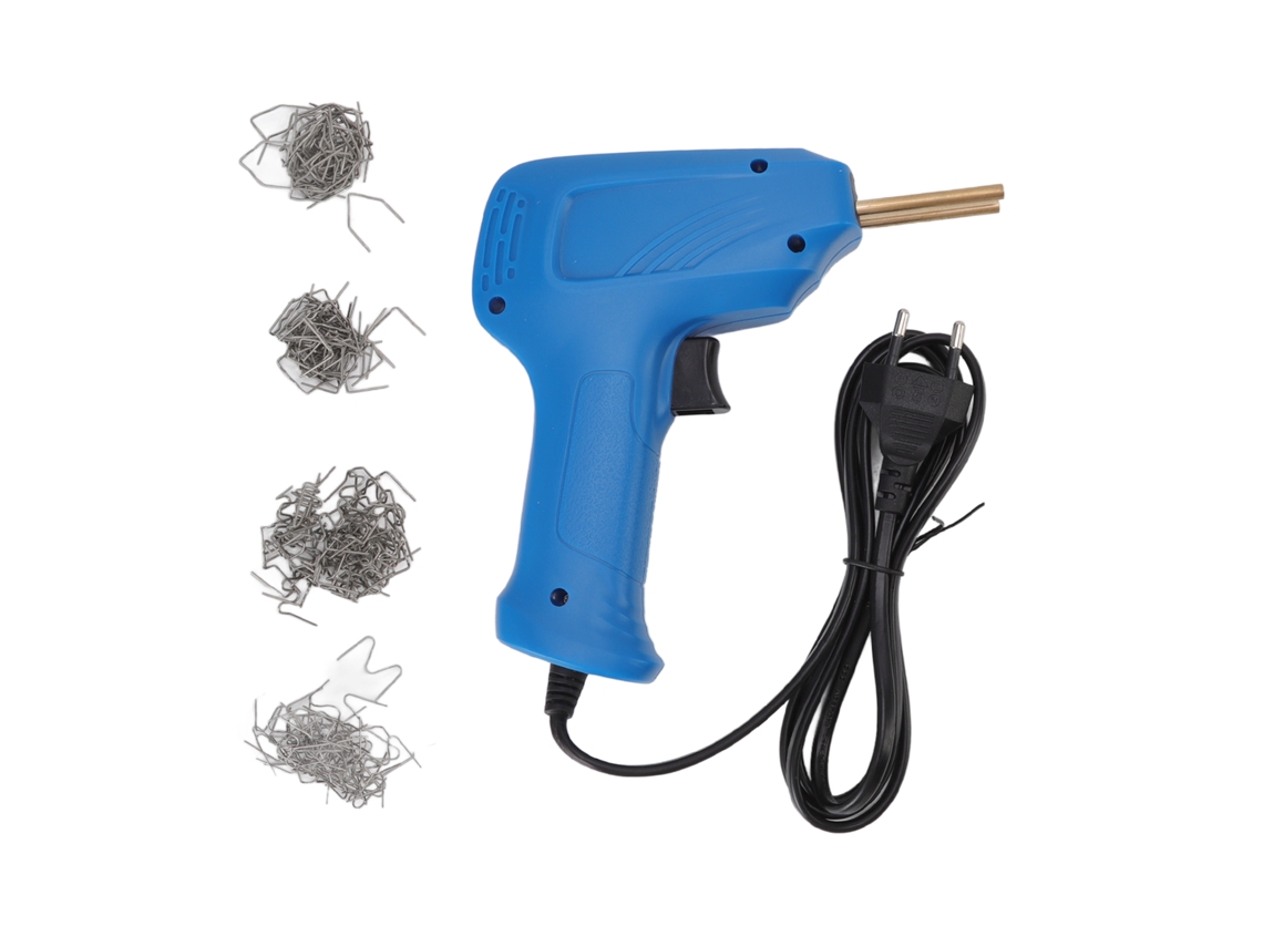 Kit de Solda de Plástico Portátil Multipropósito com Máquina de Solda a Grampo Quente Azul Plugue Eu 220v