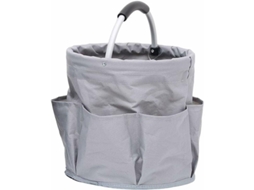 Choyclit Cesto Para Produtos De Limpeza, 6 Compartimentos, Dobrável Com Alça De Transporte, Poliéster, Ø28x28cm, Cesto Cinza Escuro Ehstmind