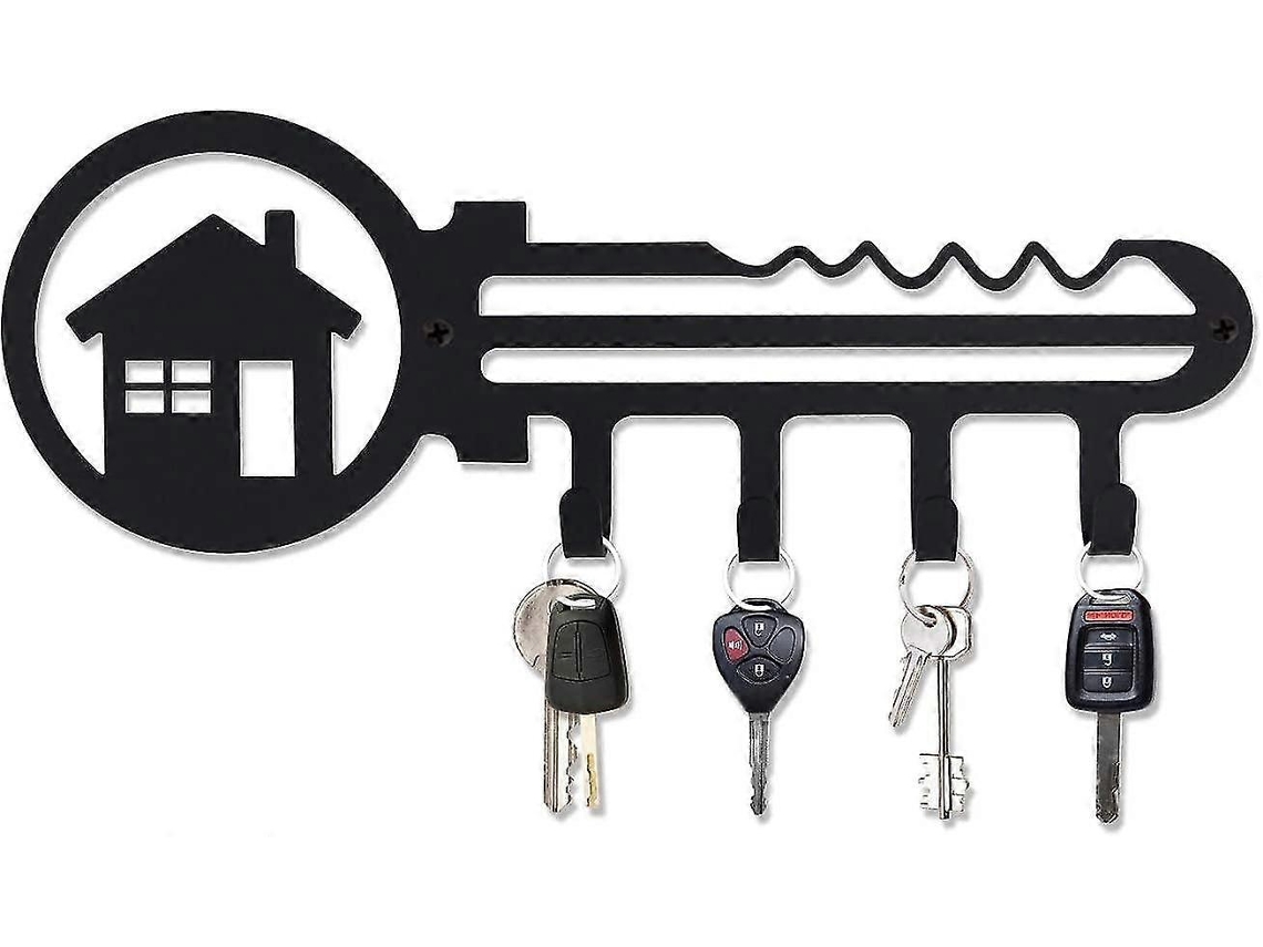 Porta Llaves de Hierro para Pared com 4 Ganchos | S/MARCA