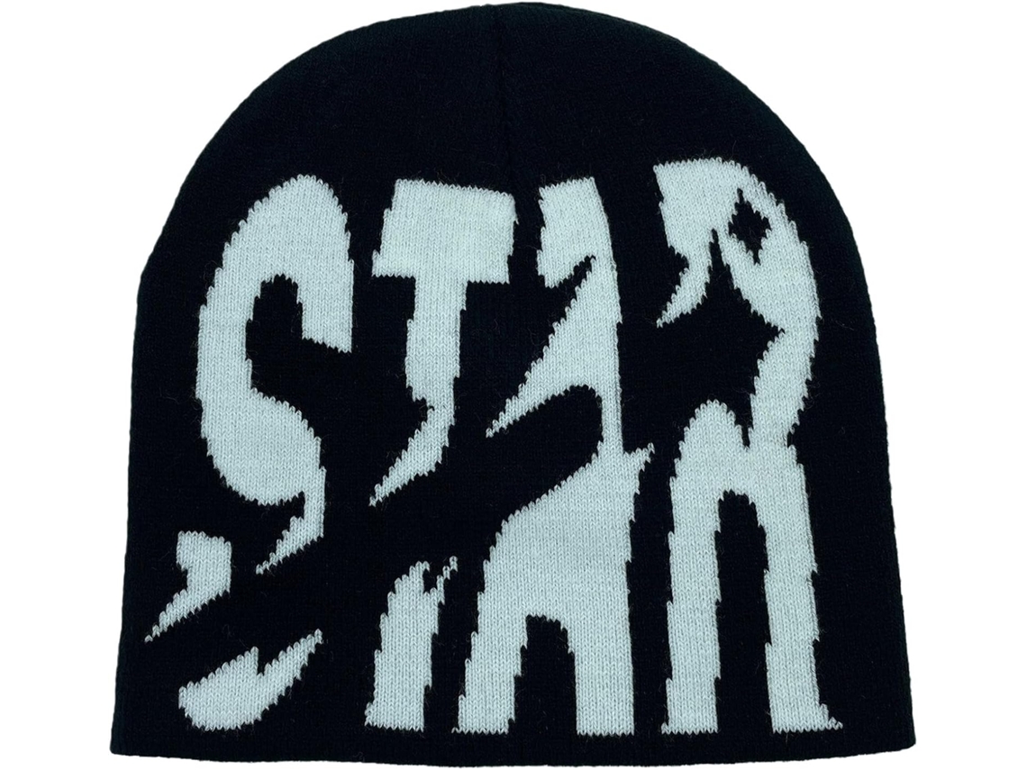 Gorro de Tricô com Letra e Estrela para Todas as Idades Gorro Quente Estilo Hip hop para Adolescentes SFUSHOS