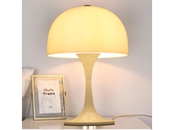 Lâmpada De Mesa Moderna Medusa Com 3 Luzes, Tela De Branco E Base Branca, Ideal Para Quarto, Sala E Escritório. G93 Alpinaluz