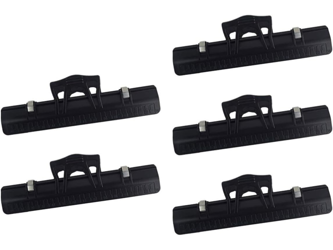 Clipes para partituras Lurrose, em ABS preto e metal, 5 peças para fixar páginas, uteis e portateis para casa ou passeios.