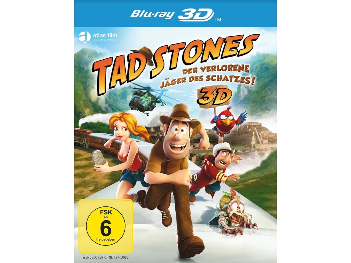 Blu-Ray 3D Tad Stones - Der verlorene Jäger des Schatzes! Alemão, Inglês