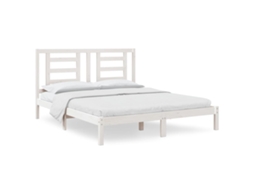 Bed Frame, Bed Frames Vidaxl Branco Madeira De Pinho (160 X 200 Cm)