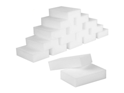 Esponjas Mágicas, 50 Unidades, Esponja de Melamina, Apagador Mágico para Banheiro, Piscina, Cozinha, Piso e Parede, Branca 10x7x3cm BRILVIBERA