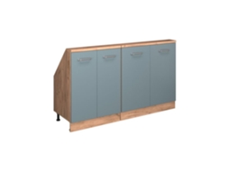 Móvel Sob Medida VICCO 140cm Conjunto de 2 Azul Cinza e Carvalho Dourado