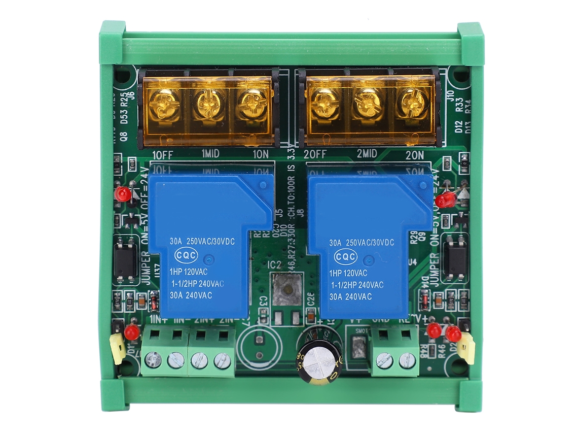 Módulo de Relé 24V 2 Canais 30A Veloriskku para PLC
