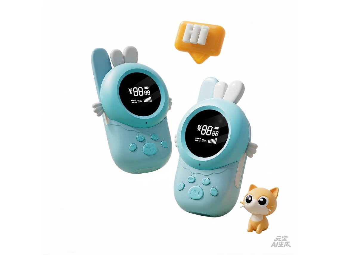 Walkie talkie infantil com desenho animado e alta definição AQUAFORGE