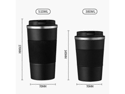 Garrafa Térmica Dupla De Aço Inoxidável 380ml/510ml Para Café, À Prova De Vazamentos, Antiderrapante, Ideal Para Carro, Viagens E Água.