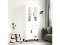 Vidaxl Armário Alto 69,5x34x180 Cm Derivados De Madeira Branco