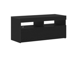 Conjunto 1 Gabinete Para Tv Vidaxl Preto Derivados De Madeira (90 X 35 X 40 Cm)