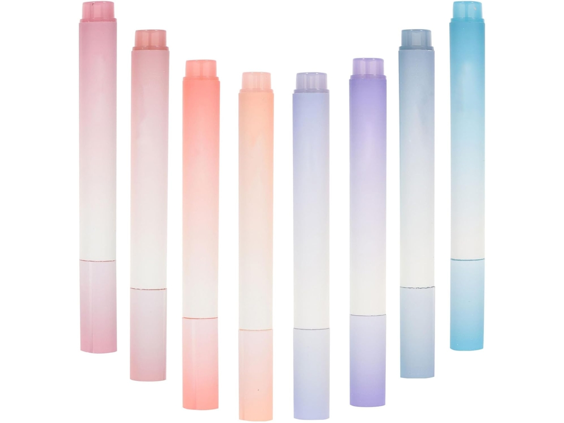 Conjunto De 8 Marcadores De Texto Pastel Para Decoração Escolar