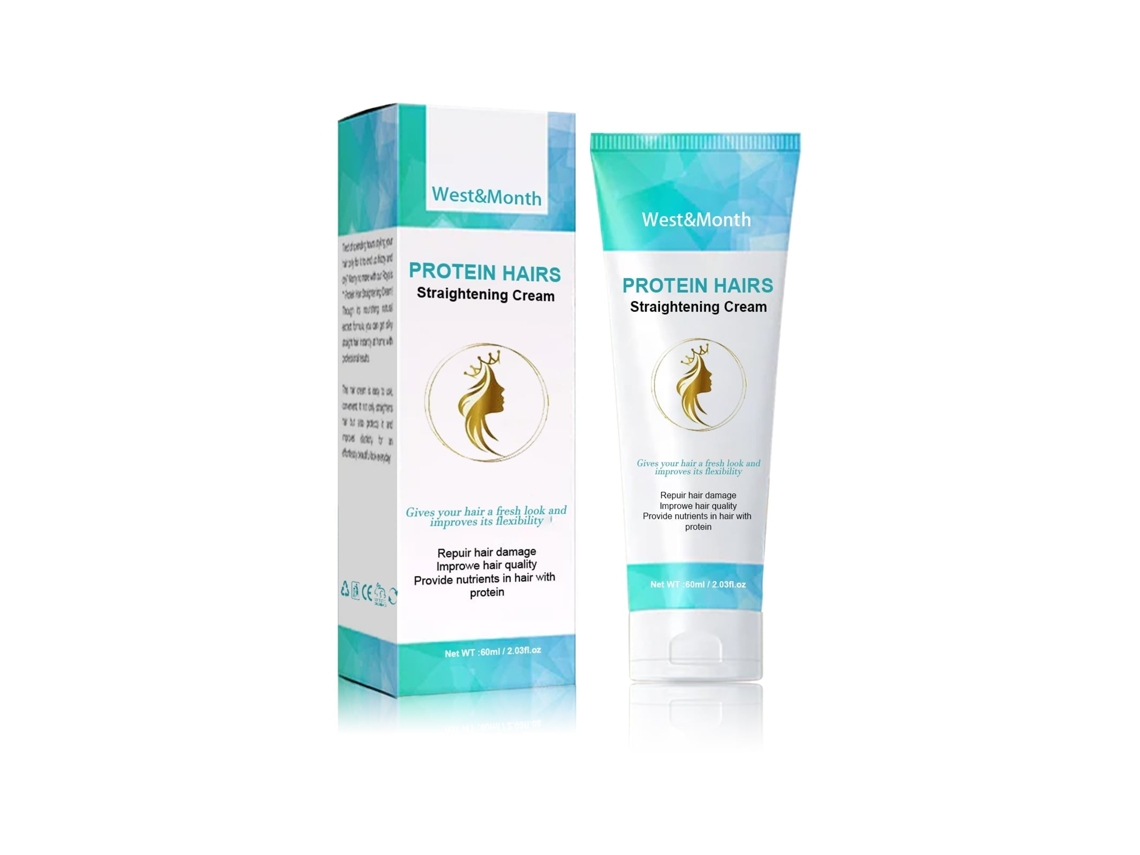 Creme Proteico para Alisar Cabelos com Efeito Duradouro e Reparador Westmonth LAXISCREED