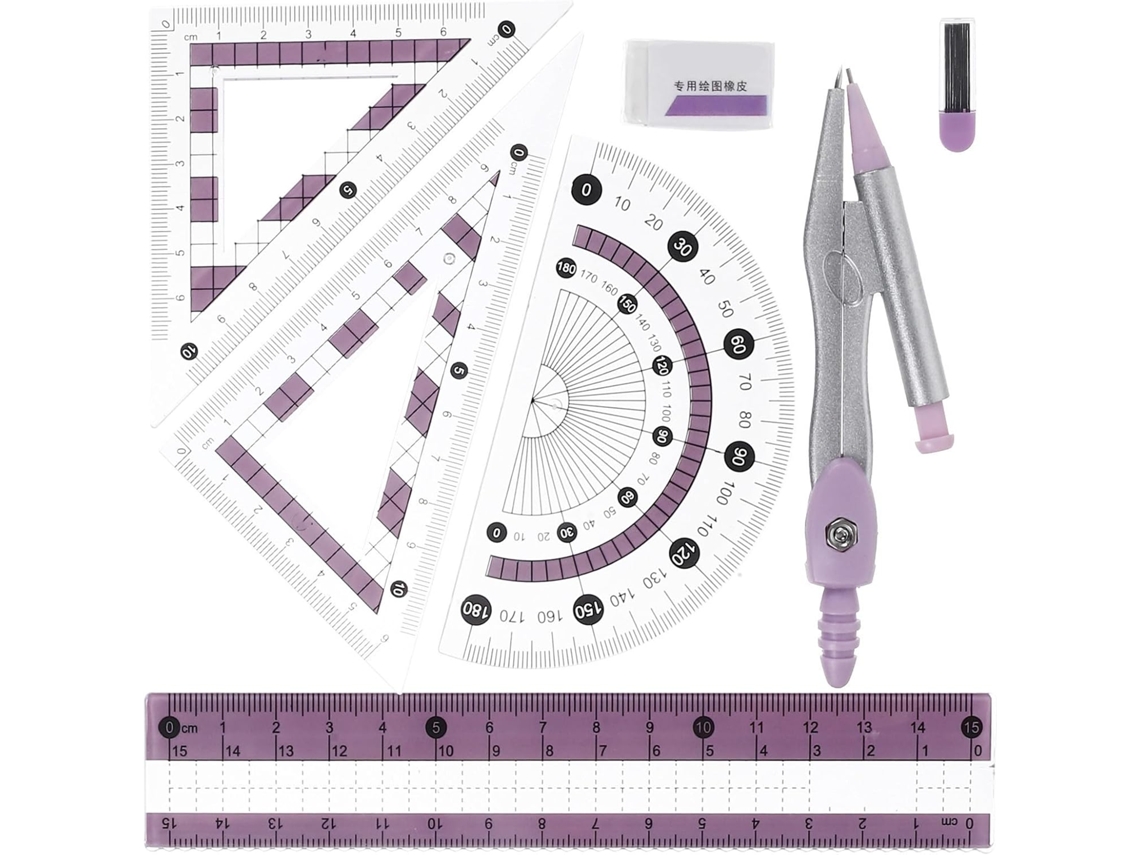 Kit de régua flexível Callaron de 30 cm e transferência plástica profissional com superfície lisa, ideal para materiais.