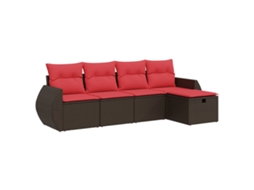 Garden Sofa Set, Garden Sofa Sets Vidaxl Marrom Rattan / Vime (n/a)