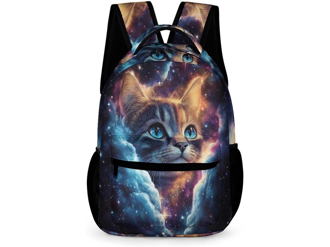 Mochila Com Estampa Gato Para Pré-escola Ensino Fundamental, Partir De 7 Anos, Escolar Gatinho O 1º E 2º Ano,