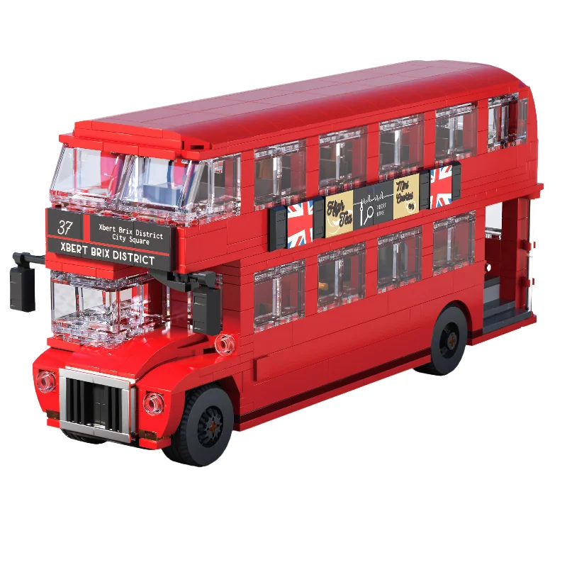 Conjunto De Blocos De Montar Para Modelo De Veículo Urbano (ônibus Turístico)