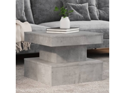 Vidaxl Mesa De Centro Com Luzes Led 50x50x40 Cm Cinzento Cimento