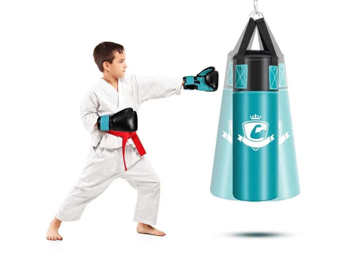 Kit De Boxe Infantil Luvas E Saco De Pancadas Brilvibera