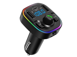Transmissor Fm YIZHOOD G47 Tipo de Botão Bluetooth 5.0 Handsfree Mp3 Player Usb 22.5W Carregamento Rápido Tipo-C Preto