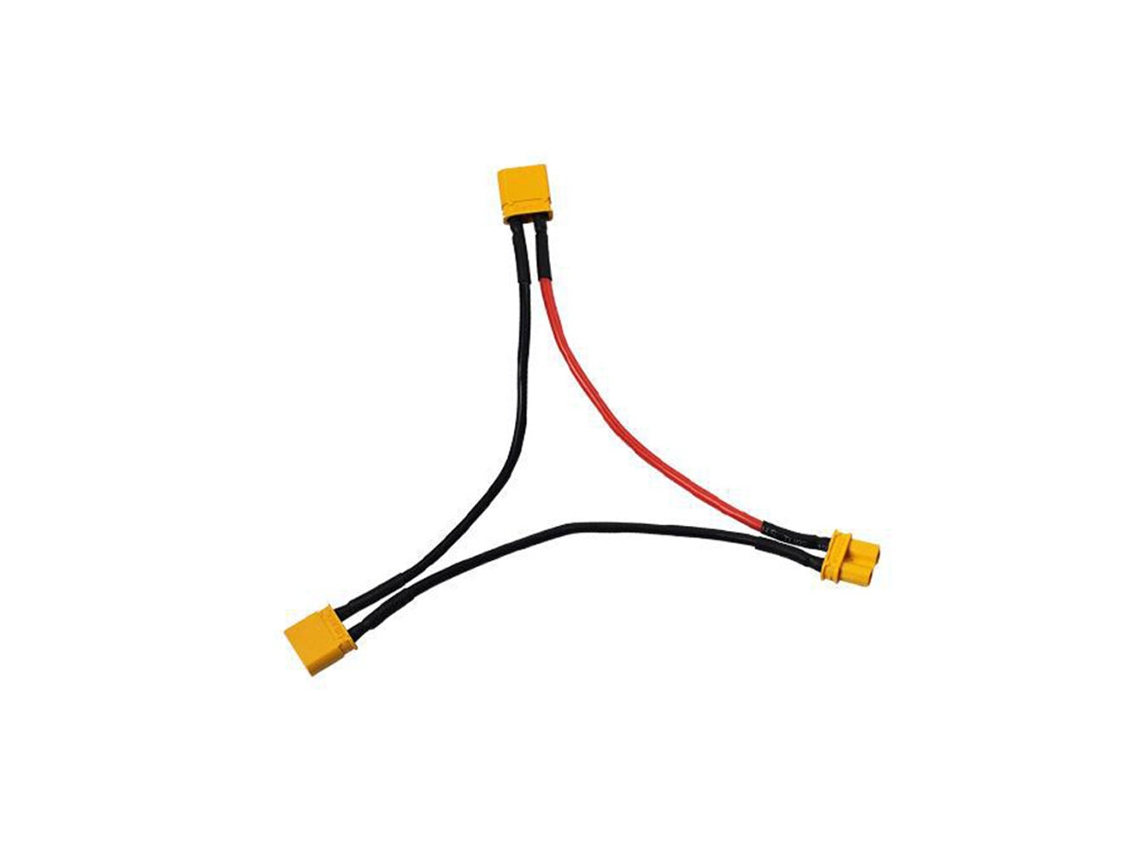 Cabo adaptador de conector de bateria Amass série XT30, 1 fêmea para 2 machos, 18 AWG, 10 cm para bateria RC Lipo