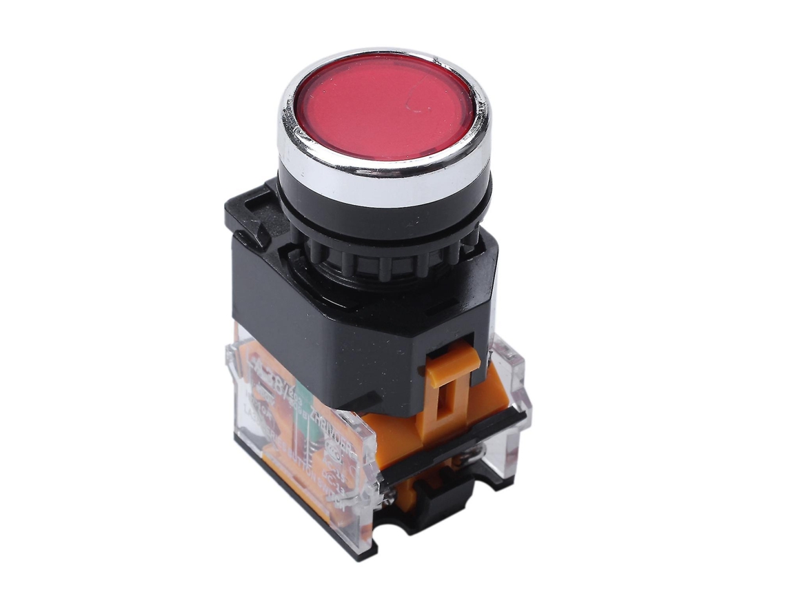 Interruptor Momentâneo de Alta Resistencia La38 11/203 de Doble Polo, Contactos Apilables, Vermelho, 4 Terminais, Selado Contra Sujeira Rojo
