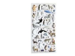 Eskimales e Adesivos Brilhantes de Animais Tweeny Foamy Coloridoglobal Gift