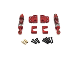 Conjunto de Amortecedores e Peças de Fixação do Eixo Traseiro em Metal Vermelho para Automóvel Rc Mn 1/12 Mn82 Lc79. MDUG