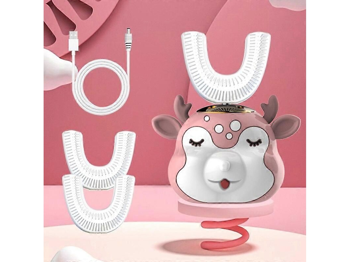 Escova de Dentes Elétrica para Crianças em Forma Sonic Smart Ultrasonic 360 Graus Clareamento D Entes Ipx7 Im GOKOCO