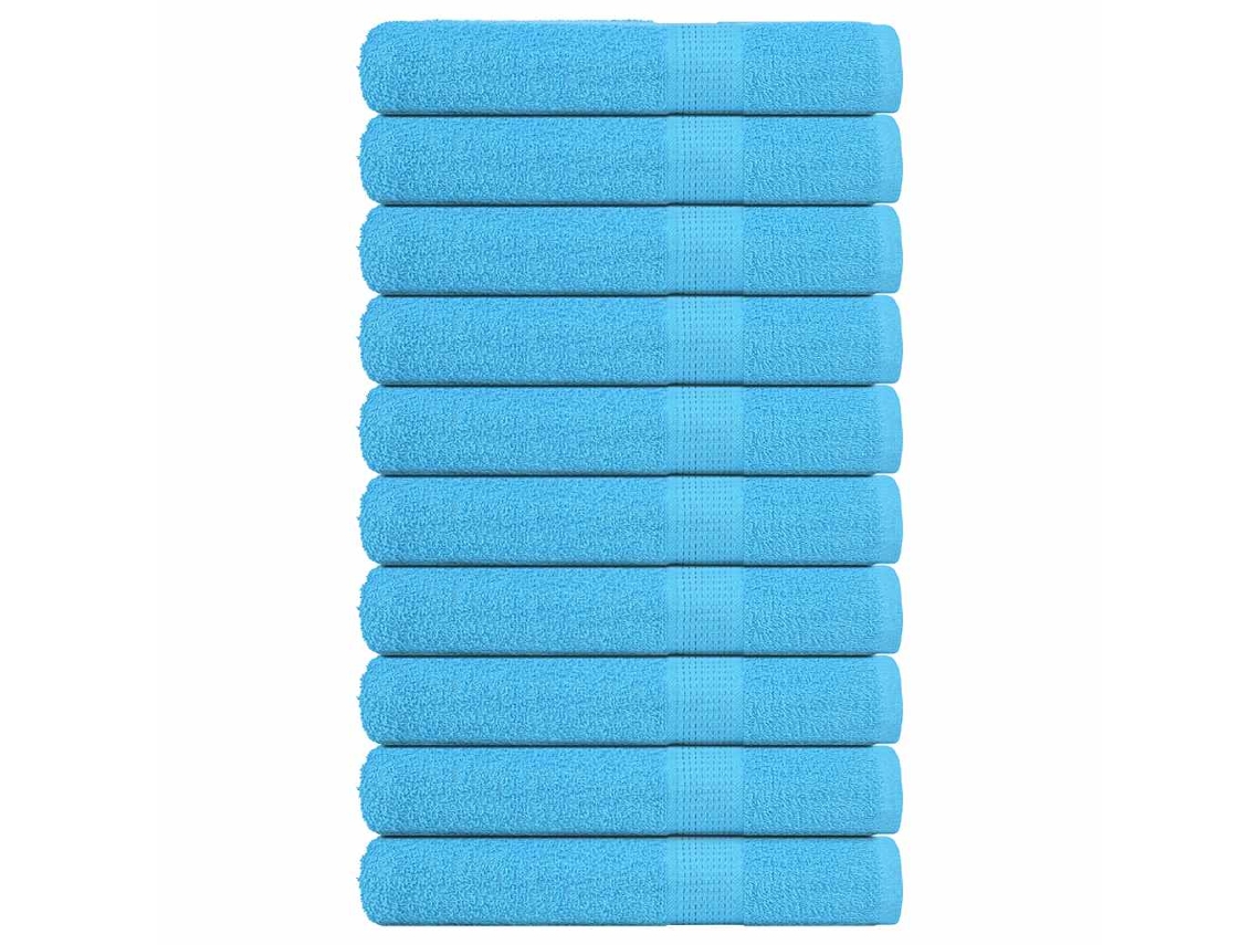 Vidaxl Toalhas Frogn 10 Pcs 100x200 Cm 360 G/m² Turquesa