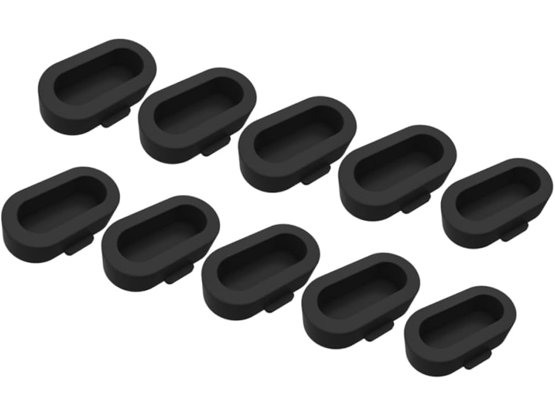 Conjunto De 10 Peças De Plugues De Silicone Para Carregador, À Prova De Poeira E Resistentes Ao Desg Gokoco