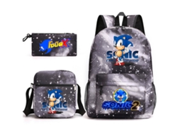 Mochila KOHREE de Estudante Sonic Conjunto de Três Peças