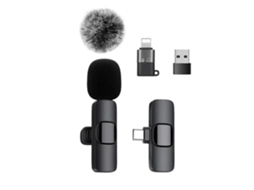 Mini Microfone Sem Fio Profissional Para Iphone Microfone Bt De Lapela Gravação Vídeo, Podcasting E Criador Conteúdo Aquaforge
