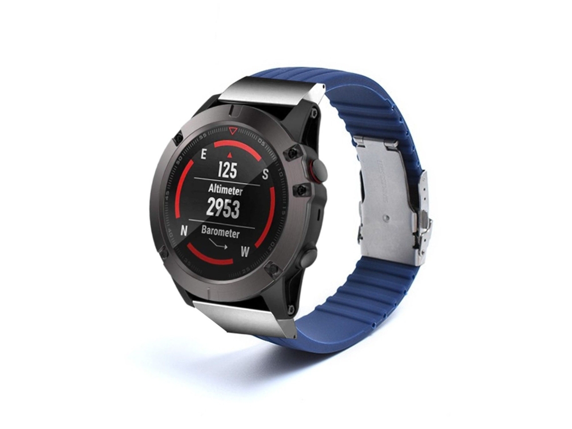 Bracelete Silicone Líquido para Garmin Enduro Azul Escuro