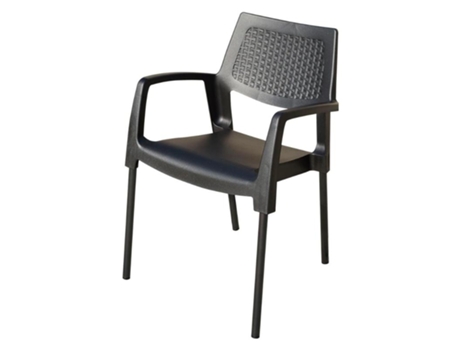 Sillon Apilable Ratan 8325al/r6 Negro Garden Life