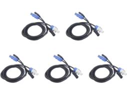 Cabo Combinado Powercon 5x com Plugue Xlr e Sinal de Linha para Transporte SFUSHOS