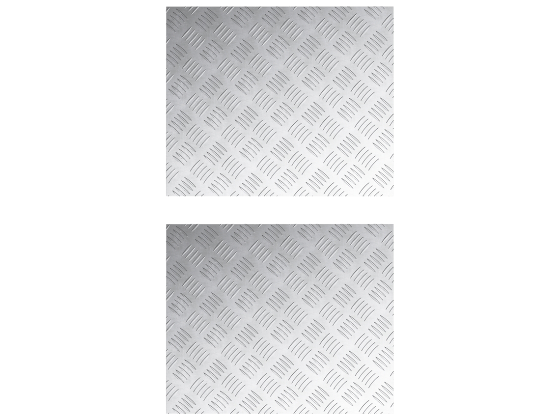 Conjunto 2 Degraus De Escada Vidaxl Prateado Alumínio (60 X 50 Cm)