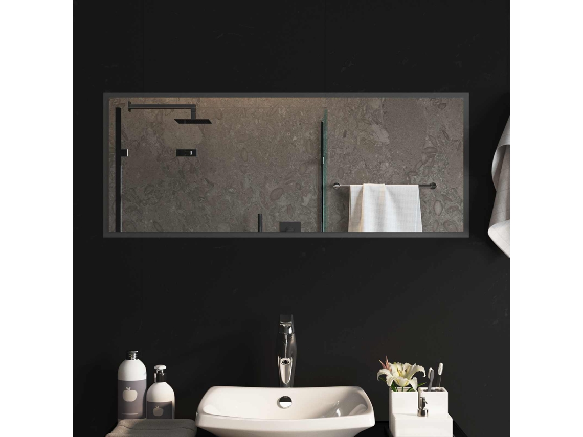 Vidaxl Espelho De Banheiro Led Com Espelho Transparente 100 X 40 Cm
