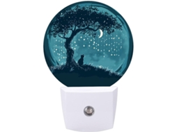 Iluminação noturna Tomada, ideal para embalar árvores, com LED e sensor de movimento, luz branca quente.