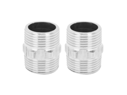 2pcs Niple rosca macho 1 polegada aço inoxidável conexão tubo rosqueado fitting | S/MARCA