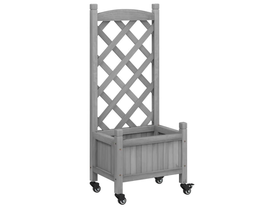 Planter, Planters Vidaxl Cinzeto Madeira (40 X 30 X 97.5 Cm)