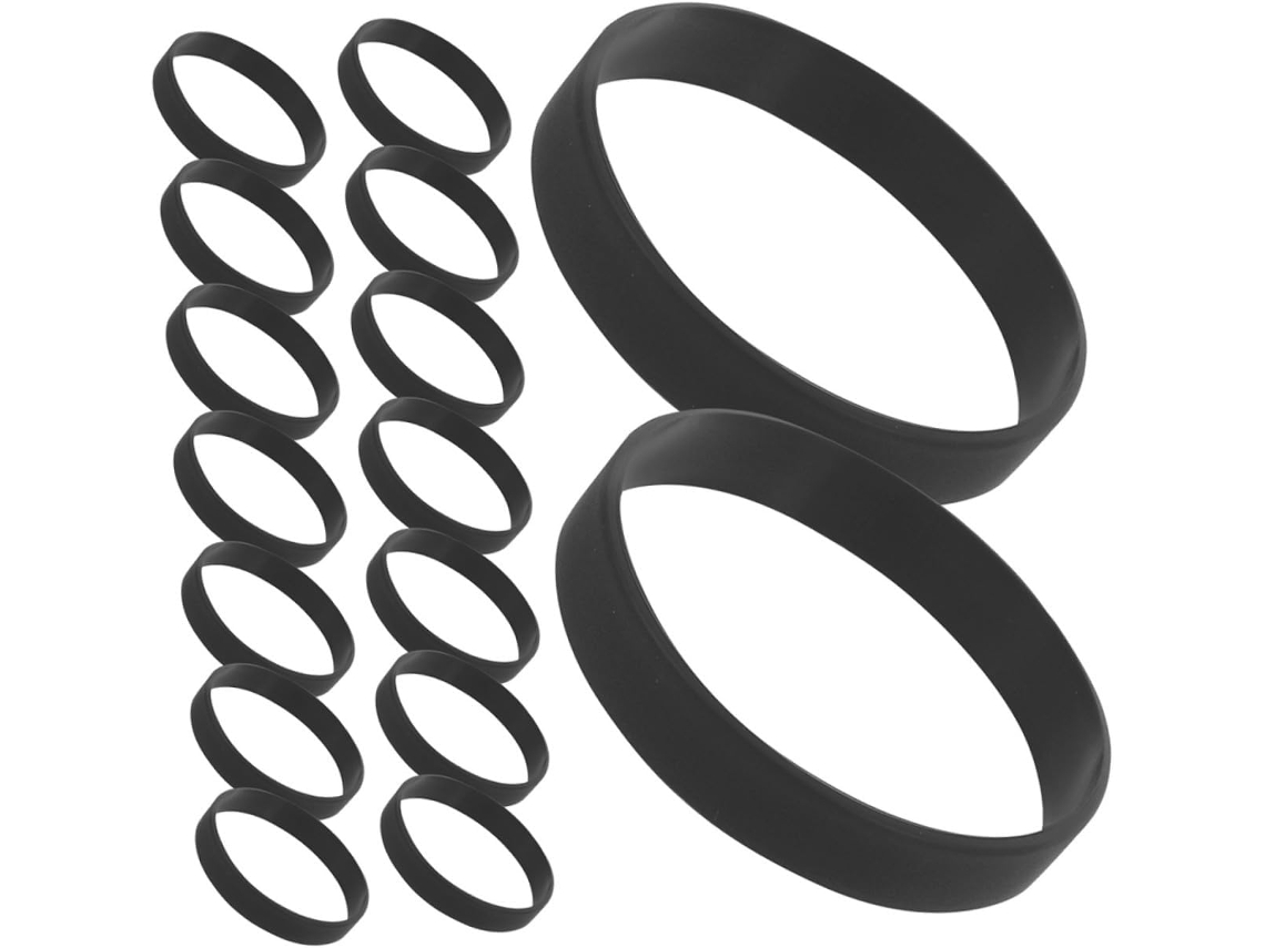 Conjunto Osaladi com 50 pulseiras de silicone, flexíveis e duráveis, ideais para esportes e identificação. Perfeitas para...