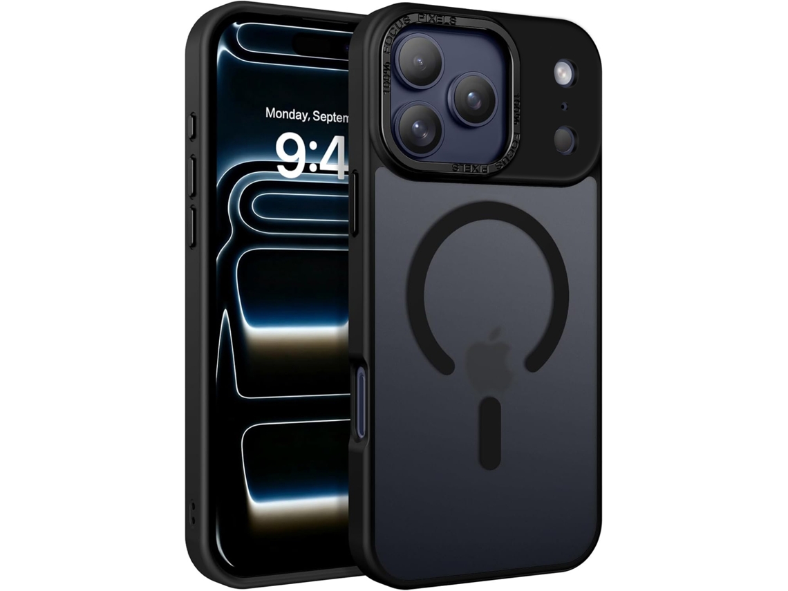Capa Para Iphone 17 Pro Max - Capa Fosca Magsafe - Preta