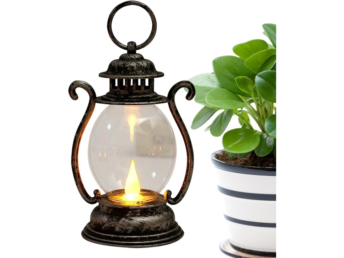 Luminária portátil vintage – Luz LED compacta e confiável, alimentada por
