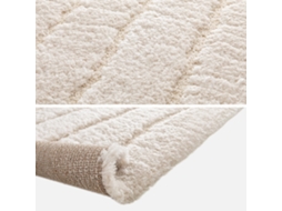 Tapete de Interior com Padrão Linear Creme SWEEEK