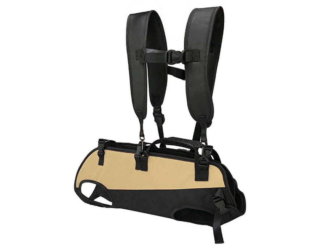 Mochila de Transporte para Animais de Estimação, Respirável, Ajustável, com Alça de Ombro, Tamanho G, Cáqui AQUAFORGE