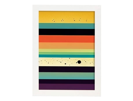 Póster NACNIC Ilustrações Artísticas Impressionantes e Modernas Em Cores para Design e Decoração de Interiores. A4 Marco Blanco.