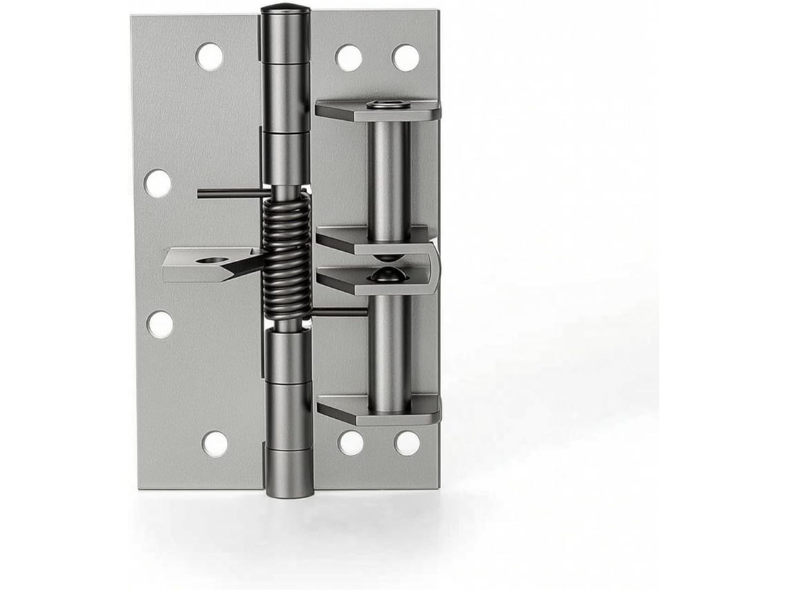 Dobradiça Invisível De 10cm 4 Polegadas, Design Oculto, Fechamento Automático, Durável E Resistente, Cor Prata