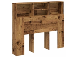 Armário Cabeceira MAISON EXCLUSIVE em Madeira Velha 120x19x103,5 cm