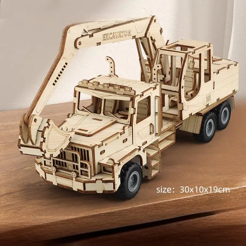 Kit de Modelo de Carro Mecânico Faça Você Mesmo, Quebra cabeça 3d de Madeira MDUG (estilo 5)